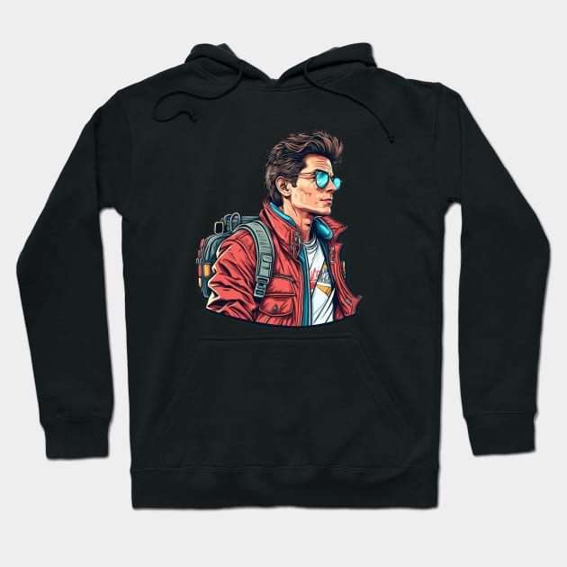 Back to the future Marty McFly Hoodie by Buff Geeks Art